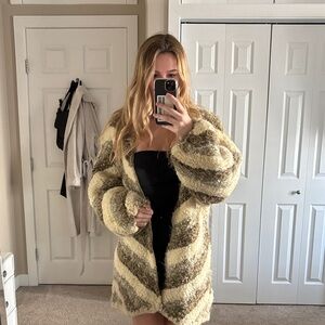 Norma Kamali Cream and Brown Jacket